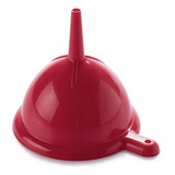 Funil Grande 15cm Plástico Vermelho Cozinha - Plasutil