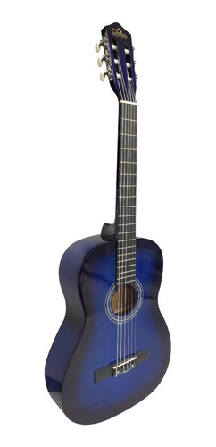 Guitarra Clasica 39 C/funda/alma Black-blue Sevillana