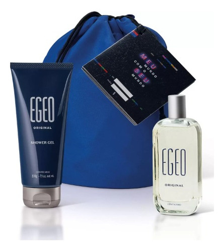 Kit Presente Egeo Original (perfume 90ml + Shower Gel 200g + Saquinho Organizador De O Boticário