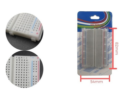 Protoboard Mediana Blanca Mb102