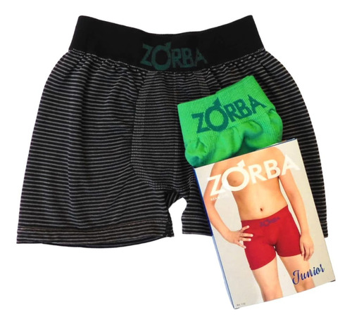 Boxer Niños Zorba Seamless, Algodón, Pack 2 U, Dir Fábrica