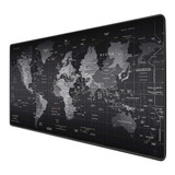 Mouse Pad Gamer Speed Extra Grande 70x30 Mapa Mundi Preto