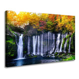 Quadro De Parede Cachoeira Natureza Decoração Sala Quarto Cor Borda Infinita Cor Da Armação Borda Infinita