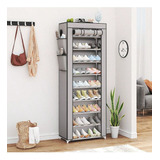 Económico Rack Metálico Zapatera Perchero Muebles,9 Casillas Color Gris