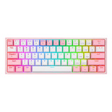 Teclado Redragon K616-rgb Fizz Pro Red Español - White/pink