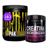 Combo Fuerza Animal Pak + Creatina Micronizada 300gr Genetic