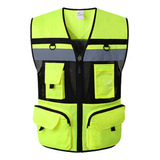 Chaleco De Seguridad Reflectante M Amarillo Fluorescente