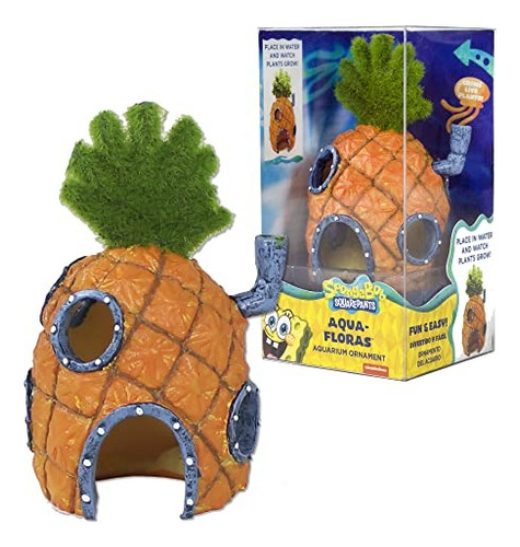 Penn Plax Aqua-flora Bob Esponja Piña Decoracion Semillas 