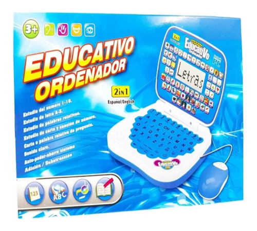 Mini Computador Didactico Educativo Niños Y Niñas 2 Idiomas