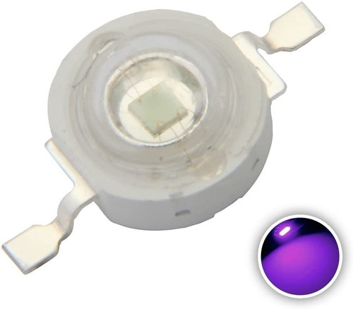 Chanzon 10 Chips Led De Alta Potencia 3 W Purpura Ultraviol