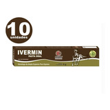 Ivermin Pasta Oral 6g Vermifugo Equino Cavalo Kit 10 Unidade