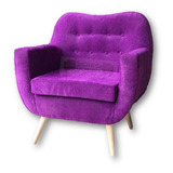 Sillon Vintage Retro Individual Un Cuerpo Chenille