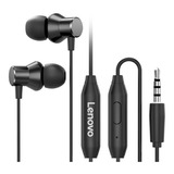 Audífonos Lenovo Hf130 Stereo 3.5mm Metal Earphone Black