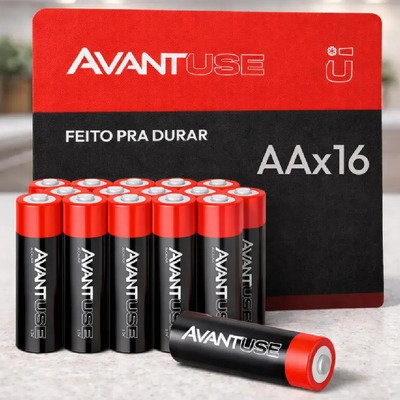 Kit 16 Pilhas Alcalina Pequena AA 2A 1.5v Cod: 408030014 Avant Use | MercadoLivre