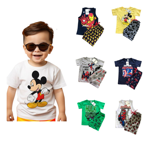 Conjunto Masculino Infantil Menino Personagens E Heróis