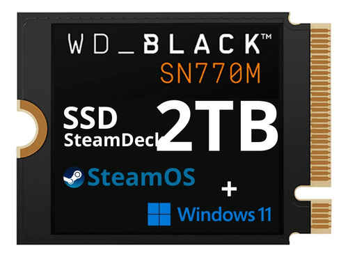 Ssd Wd Sn770m 2tb Steam Deck Com Dual Boot + Windows 11