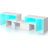Mueble Para Tv Centro Entretenimiento Moderno Con Luces Led