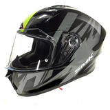 Casco Moto Smk Integral Visor Simple Stellar Trek