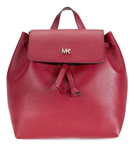 Michael Kors Mochila Mediana Junie Piel Granulada - Granate