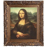 Overtockart Mona Lisa Con Marco Dorado Burgeon Pintura Al Ól