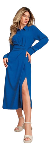 Vestido Dama Cklass 575-76 Azul Rey Outlet/saldos Mchn