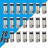 20pk Conectores De Compresión Para Crimpeadora Rg6 Coaxial