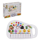 Teclado Animal Sons De Fazenda Com Pilhas Piano Infantil