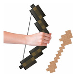 Arco E Flecha Minecraft Diamante Brinquedo Mdf 24cm