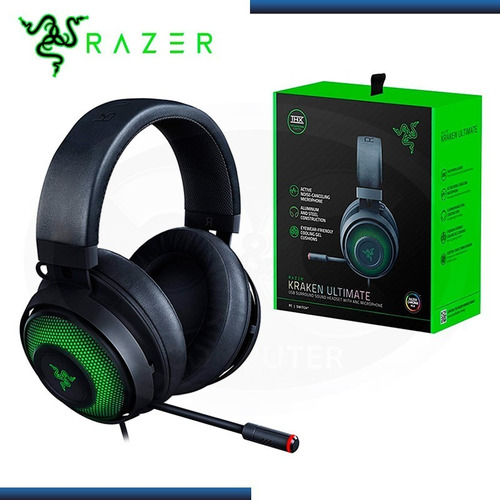 Audífonos Gamer Razer Kraken Ultimate Negro Con Luz  Rgb 