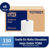 Toalla En Rollo Autocorte Jumbo Tork Doble Hoja 6 X 150 Mts