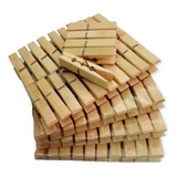 Gancho Madera Pinza Para Ropa X60 Bambu Ecologicos Duraderos