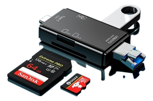 Lector De Tarjetas Usb, Tarjeta Y Micro Sd Para Celular Y Pc