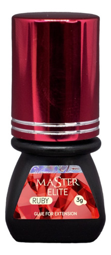 Cola Elite Master Ruby Alongamento Cílios 3ml Preto Original