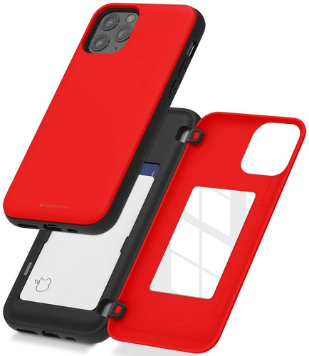 Bumper Alto Impacto Elegante Porta Tarjetas Para iPhone