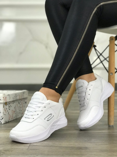 Tenis Mujer Tipo Media Suela Liviana Zapatillas Comoda Dama 