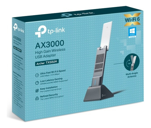 Adaptador Usb Wifi 6 Archer Tx50uh Tp Link Ax3000 Gaming 
