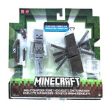 Set Figura De Acción Minecraft Esqueleto Y Araña 8 Cm Gtt53