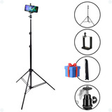 Pedestal Universal P/ Celular 1,80m Suporte + Ball 360 Bolsa