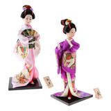 Muñeca Kimono De 2 Piezas - Adornos Japoneses De Geisha Que