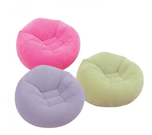 Sillon Inflable  Redondo  Interior  Intex Beanless Bag Chair Color 3 Variantes