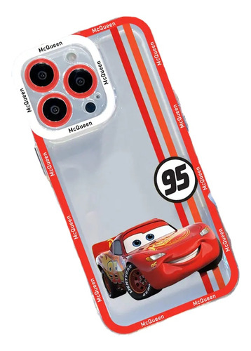 Funda De Teléfono Cars Lightning Mcqueen Para iPhone 15, 14,