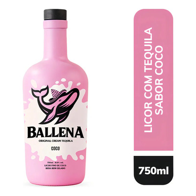 Ballena Licor De Coco Com Tequila 750ml | MercadoLivre