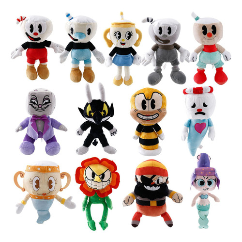 Figura De Peluche Cuphead Devil Boss King Dice, 13 Piezas S