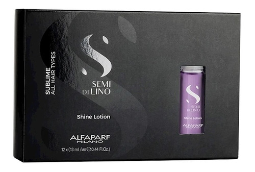 Kit Ampola Rosa Alfaparf Semi Di Lino Shine Lotion 12x13ml