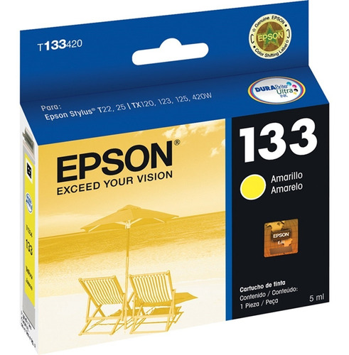 Cartucho Tinta Epson 133 Yellow Original