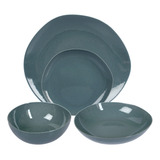 Set X 24 Vajilla Plato Playo Postre Bowl Porcelana Enveje