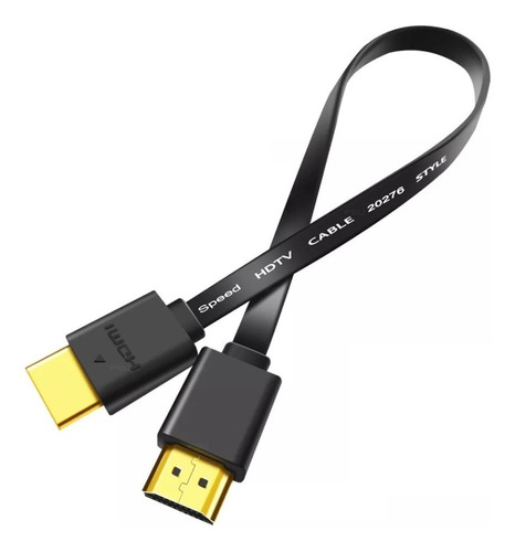 Cable Hdmi Plano 30cm Hdtv Macho A Macho 1080 Hd 4k 3d