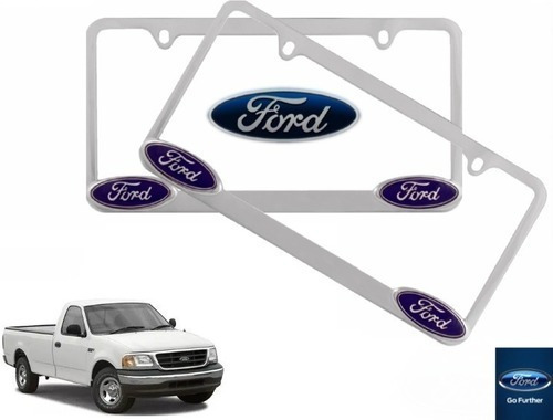 Par Porta Placas Ford F 150 4.2 1997 A 2004 Original