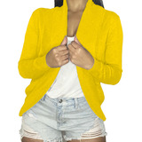 Sweater Cardigan Chaleco Tipo Blazer De Mujer Varios Colores