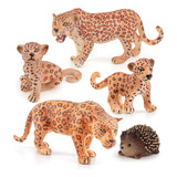 Bretoyin Figura De Pantera De Leopardo, 5 Piezas, Juguetes R